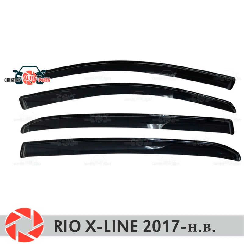 Pаспродажа Дефлекторы окон для Kia Rio X Line 2017 дефлектор дождя грязеотталкивающий автомобильный Стайлинг украшения аксессуары Молдинг