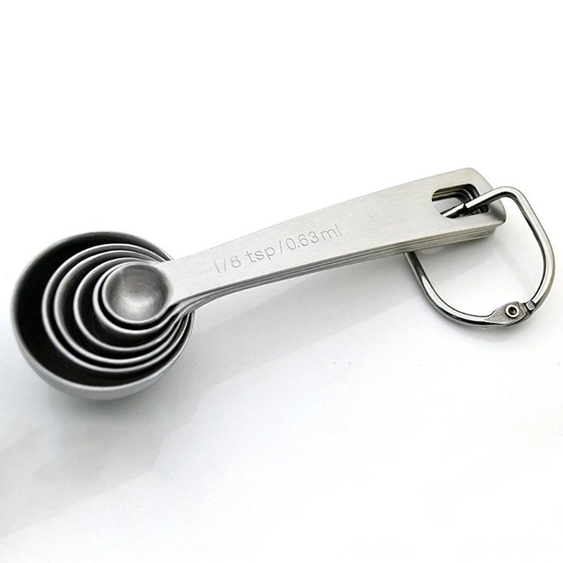

Stainless Steel Measuring Spoon 6 pcs Set Kitchen Measuring Tool High Quality Tools