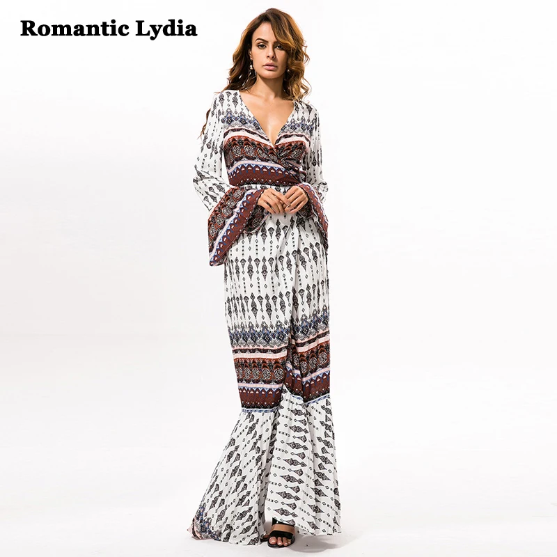 

Women Boho Mermaid Bohemian Dresses Large Sizes Floral Print Deep V Neck Split Maxi Long Dress Plus Size