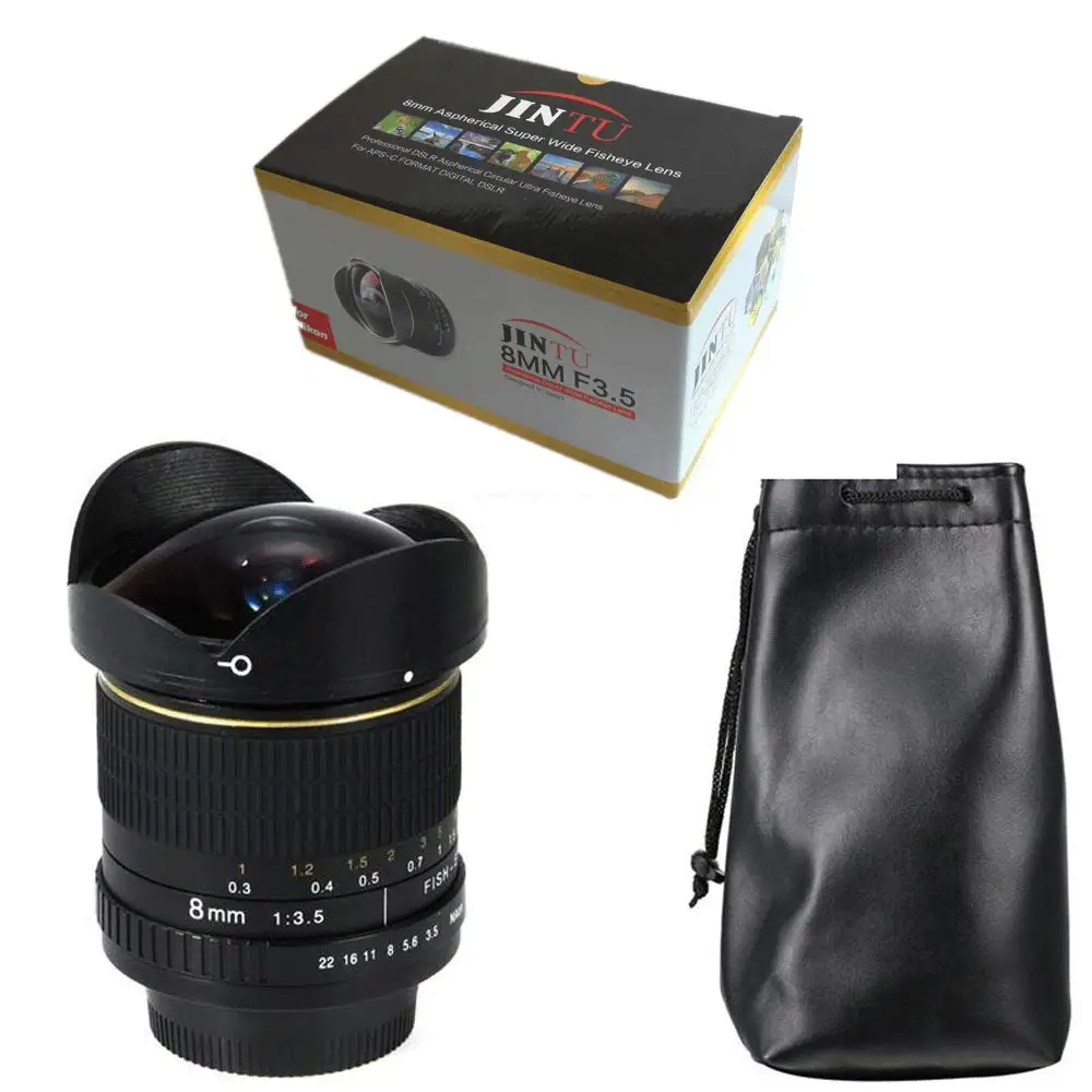 JINTU 8 мм f/3,5 Wide Angel Super Рыбий глаз объектив для Nikon DSLR камеры D7500 D7200 D7600 D3400 D3200 D5200 D5400 D5500 D5600