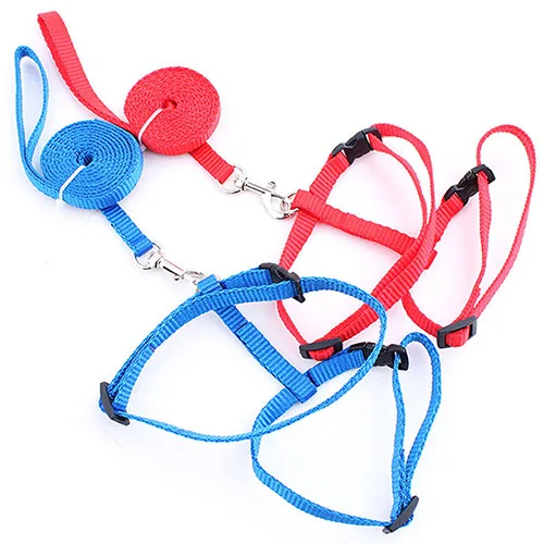 Adjustable Nylon Cat Puppy Pet Harness Collar Lead Leash Traction