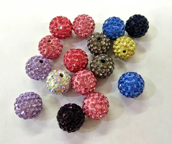 

High Quality 50pcs Rhinestone Pave Bead Caps 6 8 10 12mm, Maroon Rose Pink Violet Crystal Micro Paved Round Clay Beads