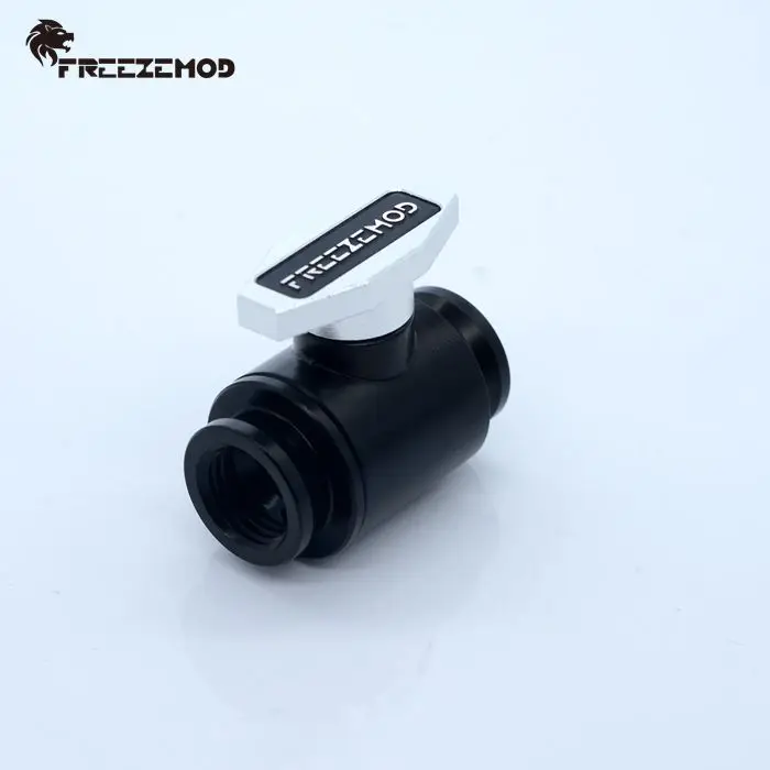 PC Water Cooling Valve Water Stop Ball Valve G1//4 Blue Handle+Connector