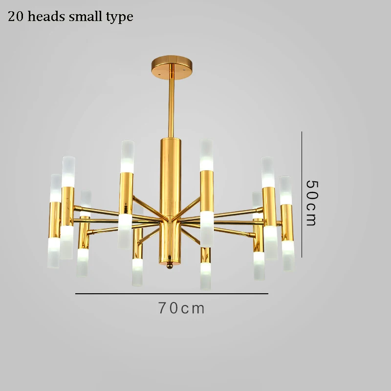 Artpad современный светодиодный светильник-люстра для столовой черный Золотой светодиодный подвесной светильник-люстра для кухни Лофт - Цвет корпуса: 20 heads small golde