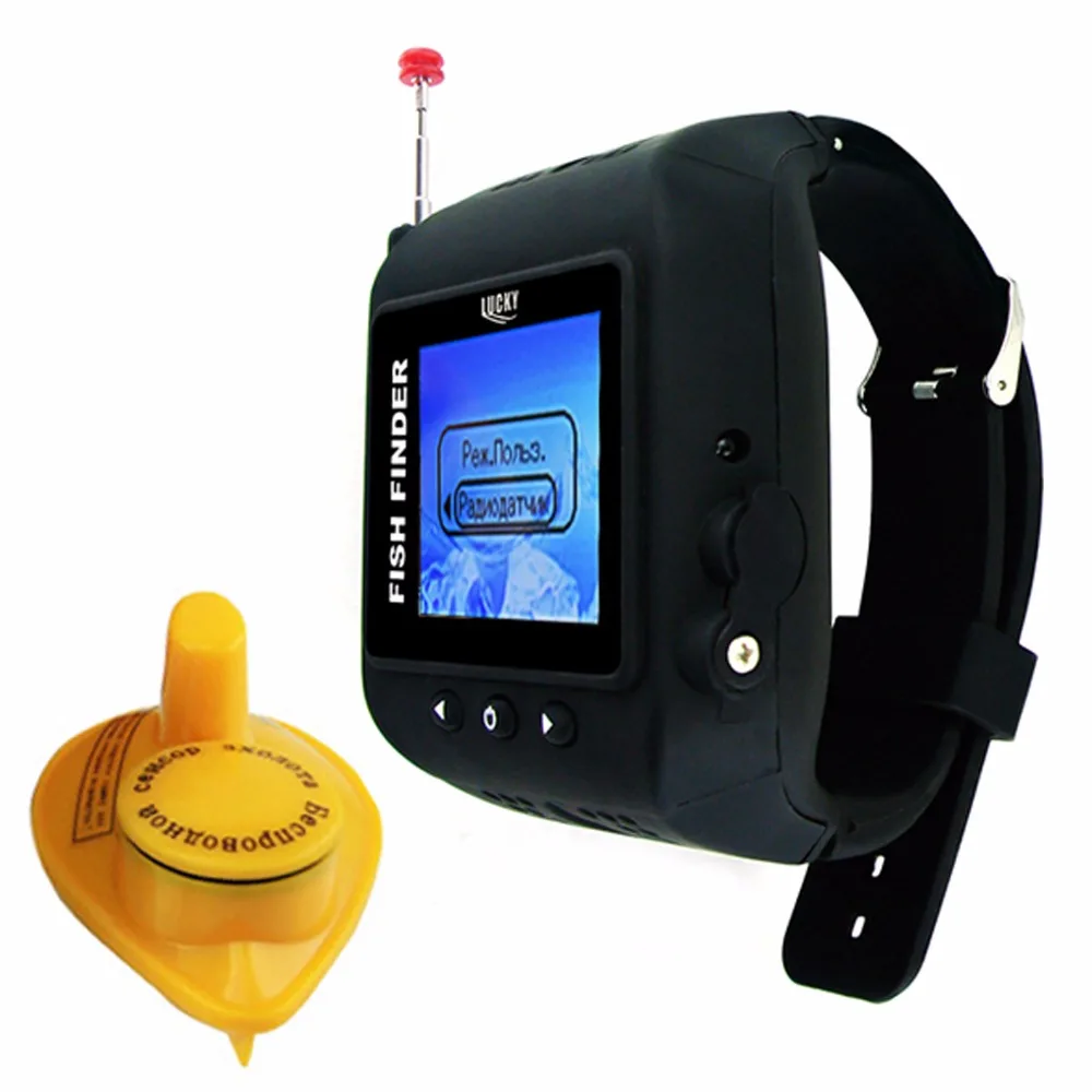 

FF-518 LUCKY Russian Menu Watch Design Fish Finder 150ft Wireless Sonar Sensor Rechargeable 60m Wireless/Clock Mode