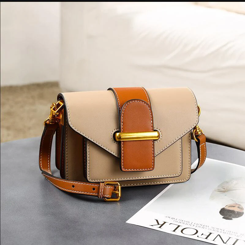 High end 2019 spring real genuine leather bag bags woman small vintage purse with strap for ...