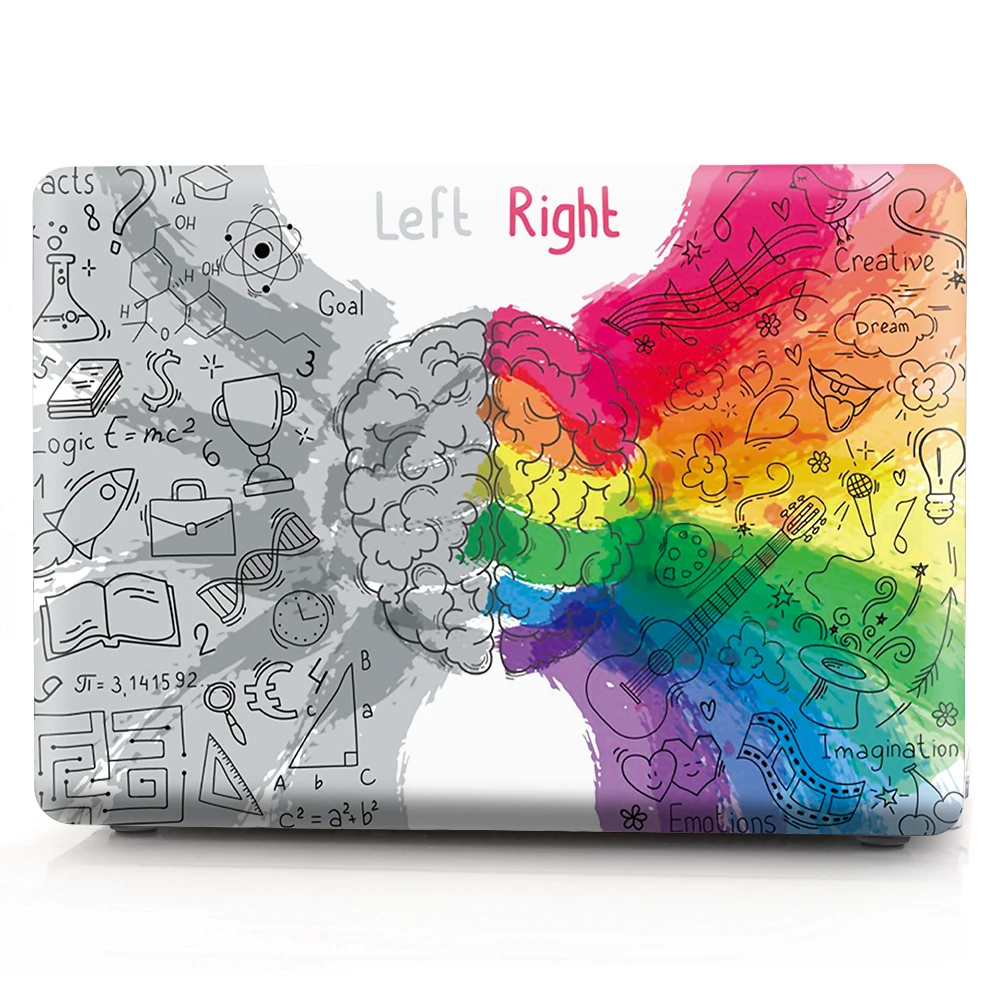 Newest Design Left and Right Brain Hard PC Laptop Case For macbook air 13 case for macbook air 11 case A1466 A1706 A1707 A1708   (2)