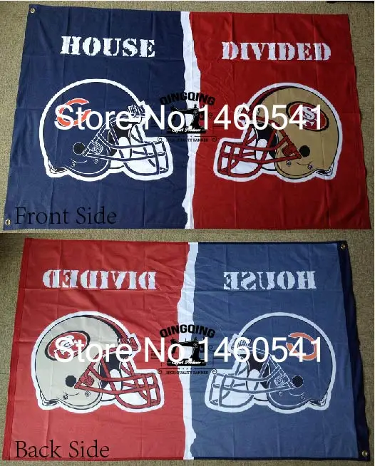 Chicago Bears San Francisco 49ers Helmet House Divided Flag 3ft x 5ft