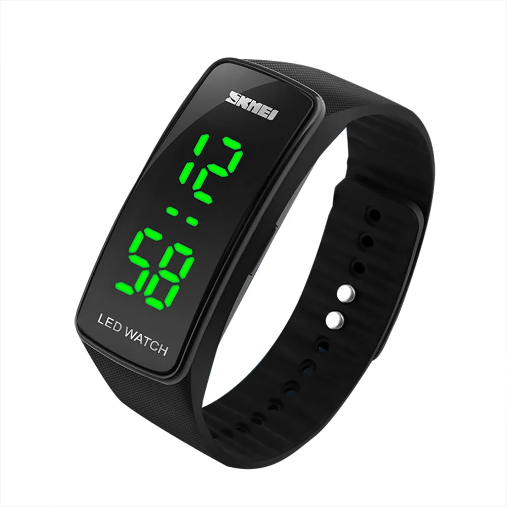 

LED Digital Men Women Casual Silicone Band Date Sport Bracelet Wrist Watch Gift