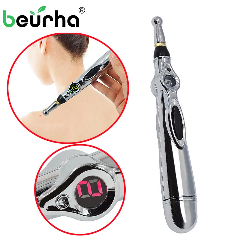 

3 in 1 Multi-function Body Face Electric Acupuncture Magnet Therapy Heal Massage Pen Meridian Energy Pen Relief Pain Health care