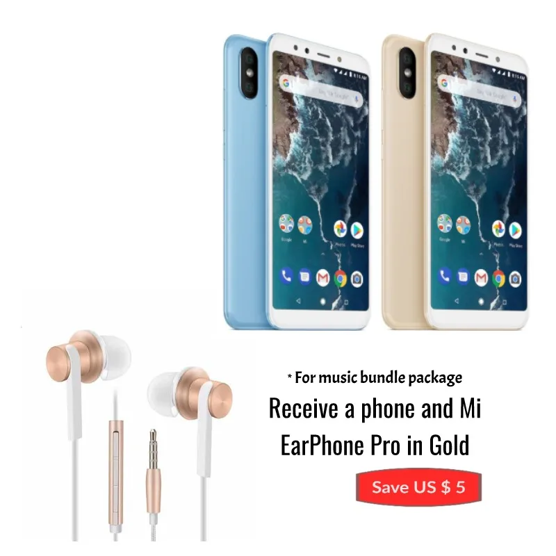 Global Version Xiaomi Mi A2 Lite 64GB ROM 4GB RAM(Black Color only) Official Rom