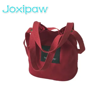 

Joxipaw Canvas Handbag Single-shoulder Bag Concise Fashionable Schoolbag Portable Light Messenger Bags For Women 2018 ZK45
