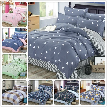 

2019 New 3/4pcs Bedding Set Soft Comfortable Cotton Bed Linen Adult Kid Child Single Twin Queen King Size Duvet Cover Quilt Case