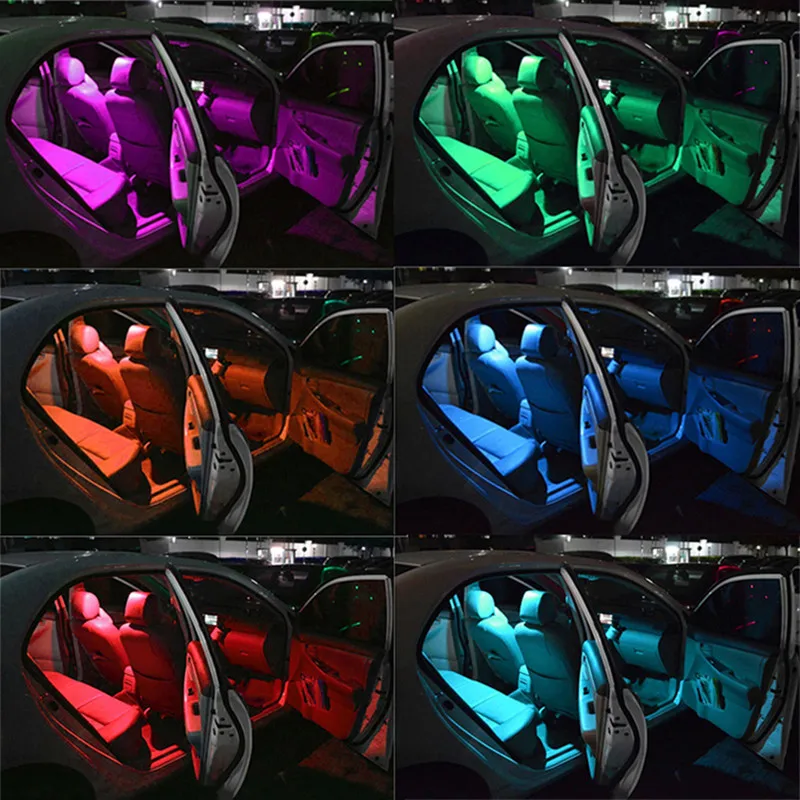 GOOGION W5W светодиодный T10 Canbus светодиодный автомобильный светильник s RGB T10 RGB светодиодный s пульт дистанционного управления авто лампы светильник для автомобиля ампулы светодиодный Voiture