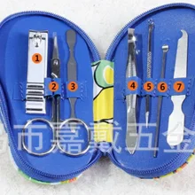 100 набор 7 шт./компл. тапочки в форме ногтей для маникюра и ухода за ногтями инструменты с мини-резцом для ногтей пилка для ногтей Ножницы-пинцет