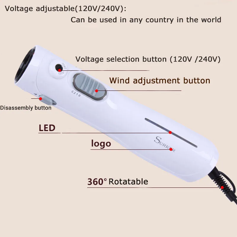 110 V/220 V двойной Напряжение 5 в 1 инструмент для укладки волос, Керамический выпрямитель для, вольюмайзер, бигуди и выпрямитель для волос гребень Международный туристический