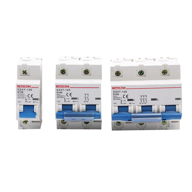 DZ47 63 1P 2P 3P 4P 80A 100A 125A D изогнутый мини выключатель MCB|Автоматические выключатели| |