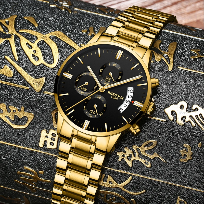 Reloj Hombre NIBOSI Chronograph Watch Men Waterproof Men Watches 2018 Luxury Brand Stainless Steel Fashion Dress Wristwatch Saat (11)