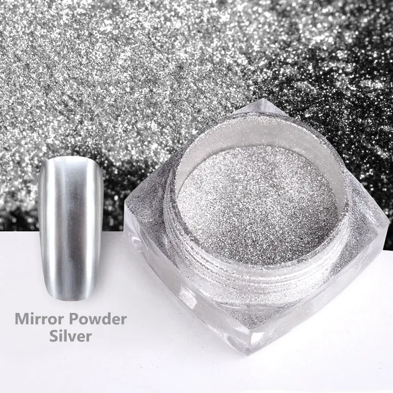 Holographic Mirror Powder Chrome Pigment Effect Laser Powder Enamel Gel Polish LED Gel Holographic Nail Polish Lacquer Varnish