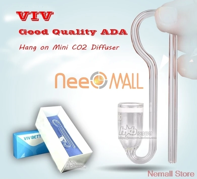 ADA Quailty VIV Mini Hang On Glass CO2 Aquarium Diffuser Atomizer For Plant Grow Tank |