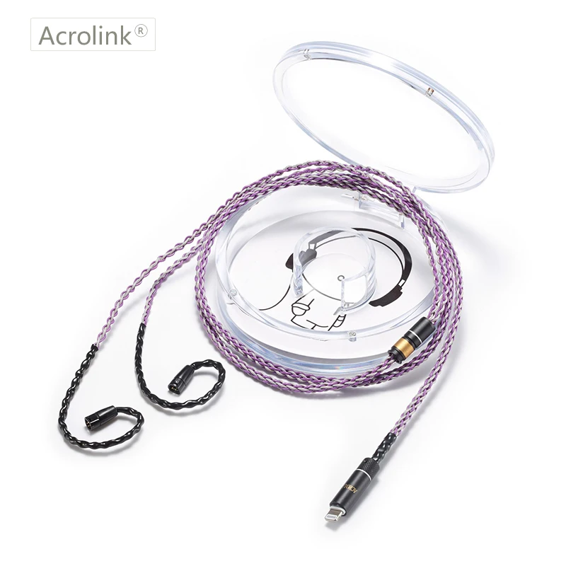Обновленный посеребренный кабель Acrolink Pcocc 1 2 м с интерфейсом IE80 для iPhone Съемный