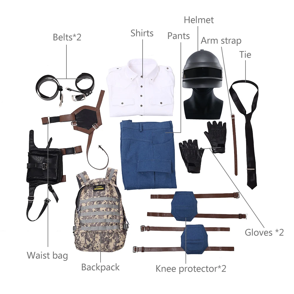  Game PLAYERUNKNOWN'S BATTLEGROUNDS Costume Men Suit PUBG Cosplay Costume Halloween Costumes For Men