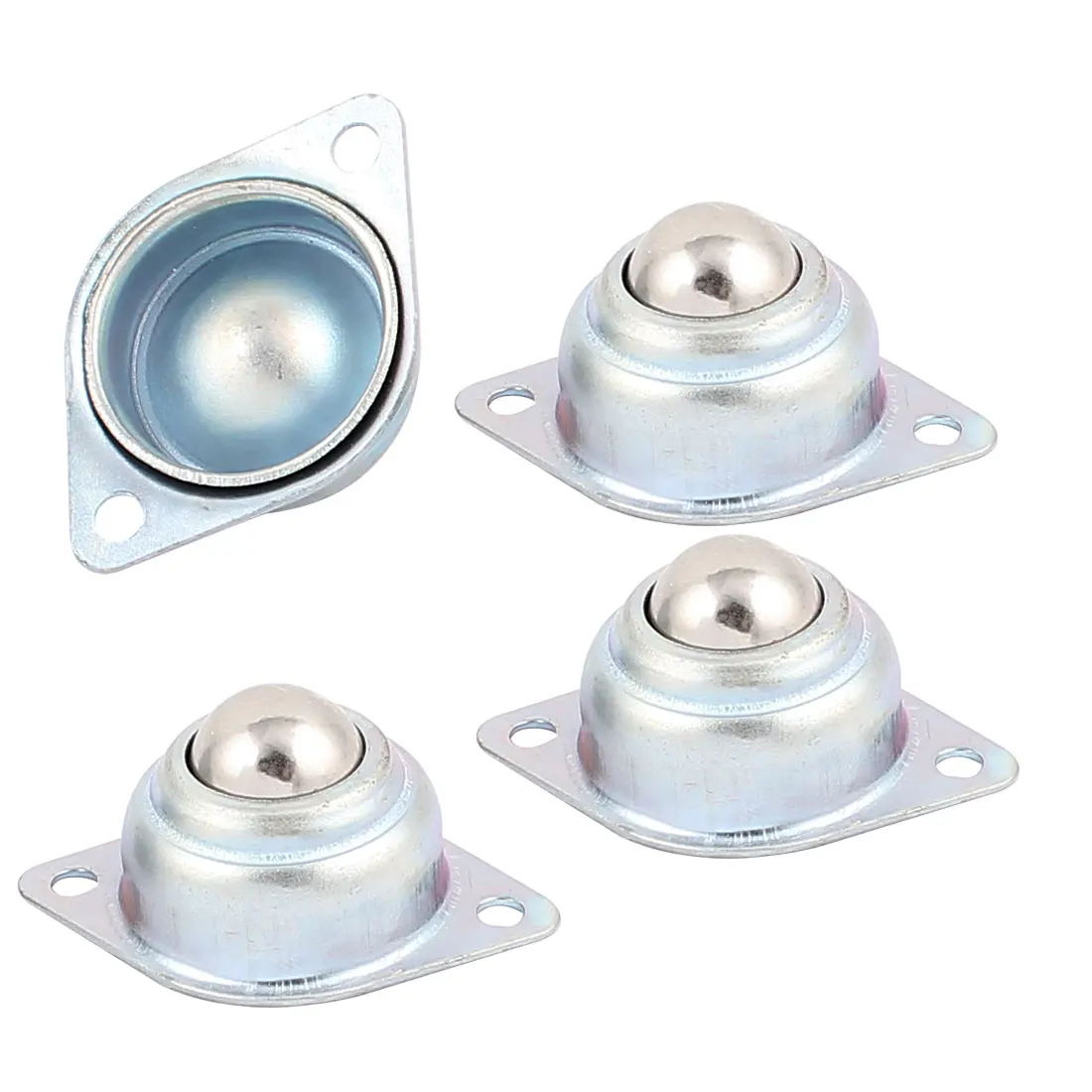 UXCELL 4Pcs 15mm Ball Dia Silver Tone Metal Transfer Bearing Unit