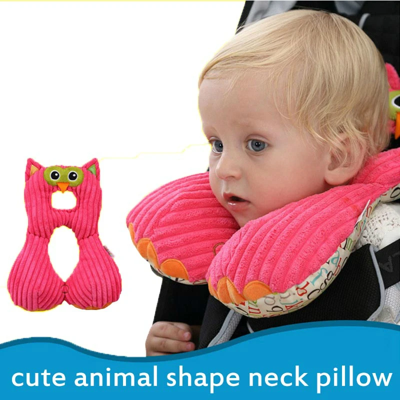  Infant Safety Type U Travel Sleeping Pillow Cute Animal Shaped Neck Nursing Pillow Baby Car Seat Cu