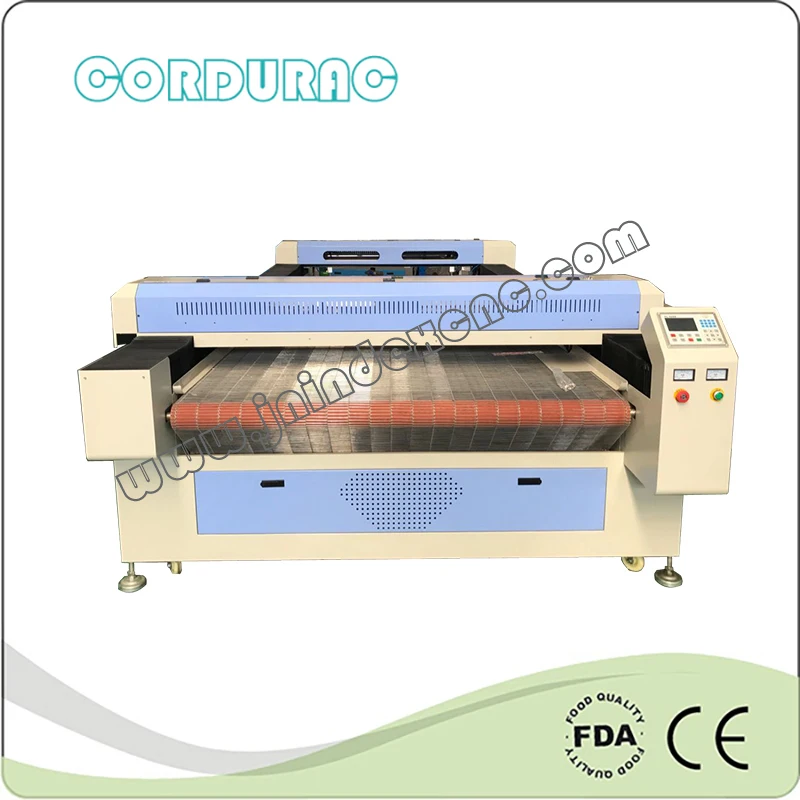 Автоматическая подача co2 cnc CCD камера сканирование лазерной резки для ткани кожи |