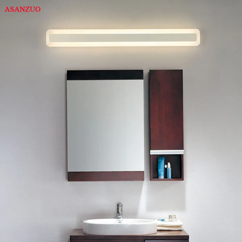 Modern LED Wall lamps bathroom toilet LED mirror lights 40/52/80cm AC85-265V Acrylic Wall Lights aisle corridor decor lighting image_0