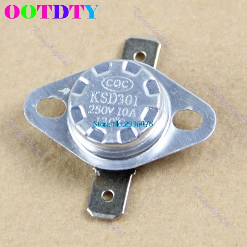 

Temperature Controlled Switch KSD301 130 c Normal Close NC Thermostat 250V 10A APR1_30