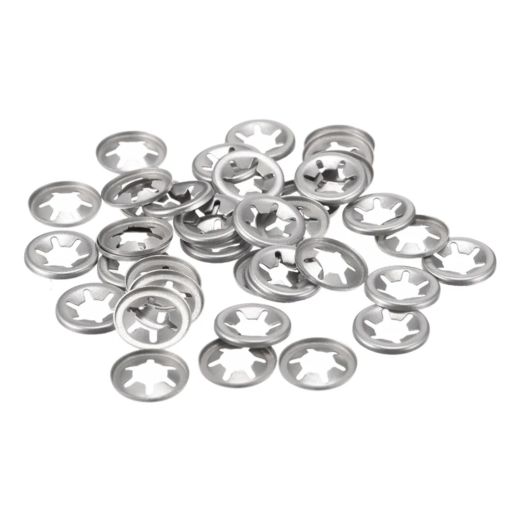UXCELL 40Pcs M7 Internal Tooth Starlock Washers 6.5mm I.D. 15mm O.D