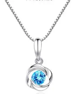 

Neckzop 2019 women necklace made of stainless steel for little girl Trendy Women jewelry gift fashion blue white