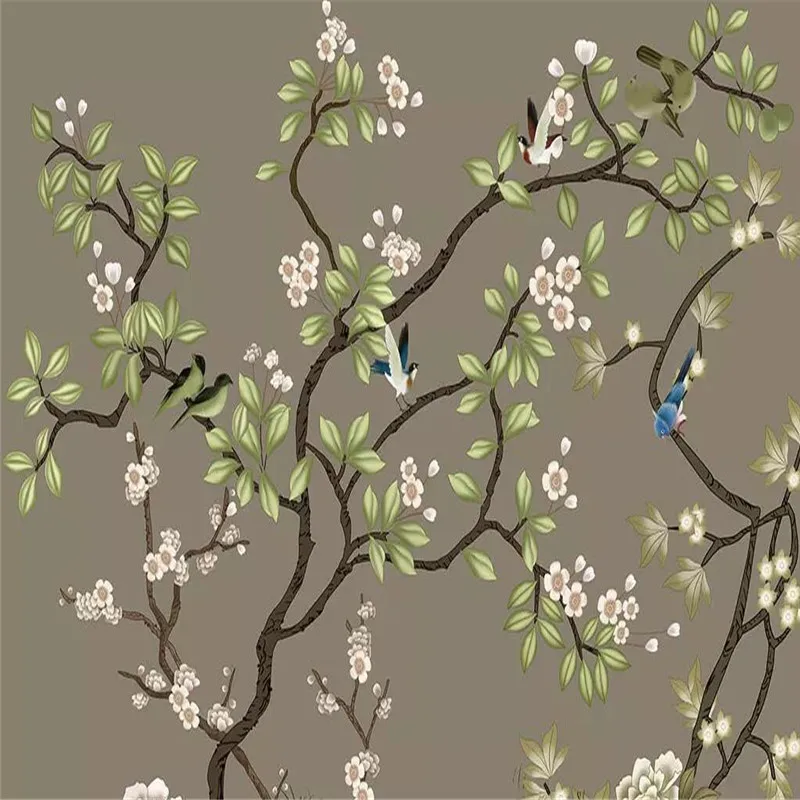 

Large super clear flower bird 3D background wall professional production mural wholesale wallpaper mural poster photo wall