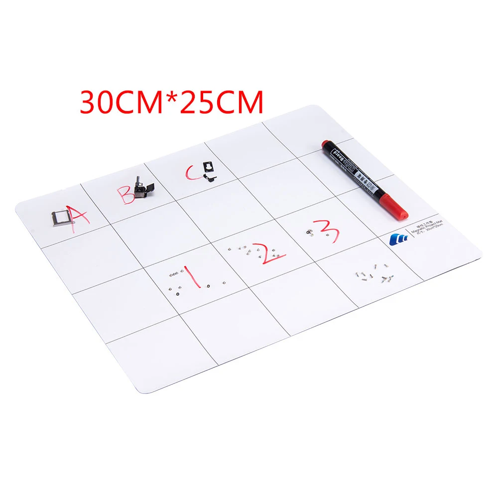 

NEW 30x25cm Universal Magnetic Project Mat Screw Work Pad with Marker Pen for Cell Phone Laptop Tablet Repair Tools for xiaomi