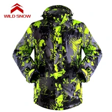 Новинка, мужские лыжные куртки для спорта на открытом воздухе, ветрозащитные водонепроницаемые зимние куртки для сноуборда с капюшоном, утолщенный теплый лыжный костюм