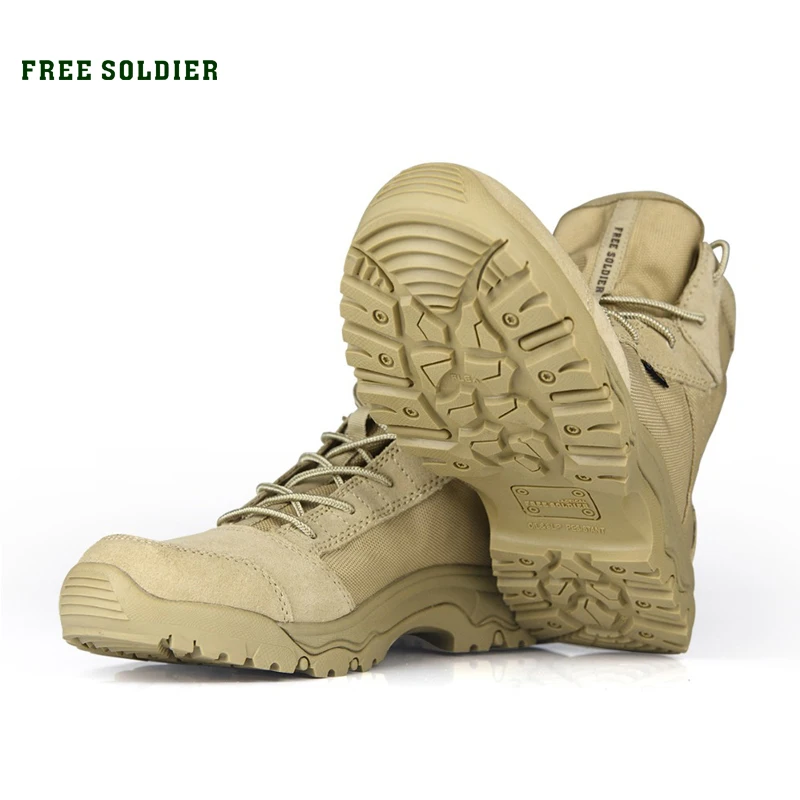 FREE SOLDIER обувь мужская Лёгкие дышащие ботинки в милитари стиле|climbing boots|men boots outdoormens