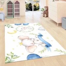 Else синий милый Слоны желтые звезды листья детская комната 3d принт Нескользящая микрофибра для детской комнаты декоративный коврик