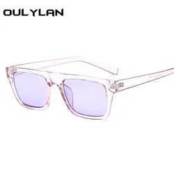 Oulylan Flat top прямоугольник солнцезащитные очки Для женщин Мода Брендовая Дизайнерская обувь Простые солнцезащитные очки мужские женские