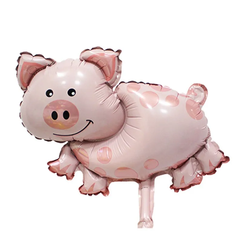 4PCS Pig Foil Balloons Cartoon Animals Globos for 1st Birthday Party Zoo Decorations Gift Kids | Дом и сад