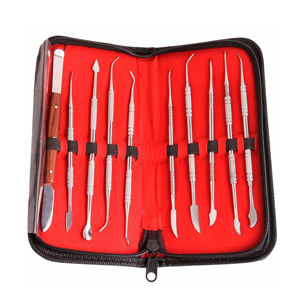 

10 Pcs/Set Dental Spatula Plaster Knife Waxing Carving Lab Tools Dental Supplies