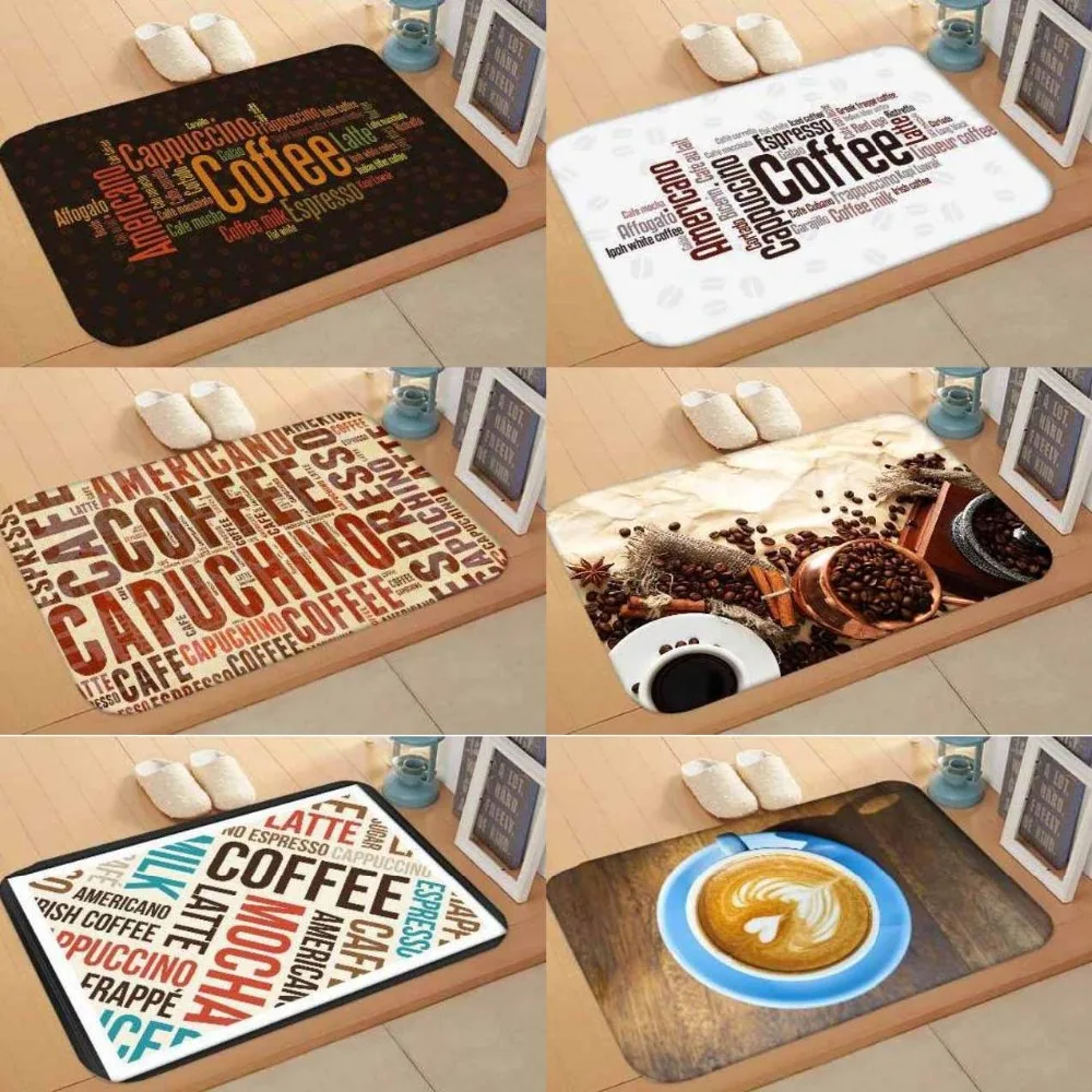 

Else Brown Coffee Writen Pot 3d Digital Print Modern Decorative Floor Door Mat Home Decor Entryway Kitchen 50x80cm