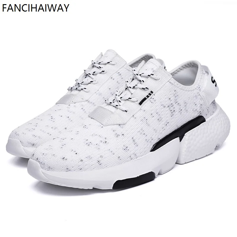 

FANCIHAWAY 2018 New Running Shoes For Men Run Primeknit Sneakers Comfortable Breathable Brand Ourdoor Sport Shoes Big Size 39-48