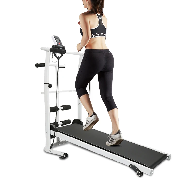 Strong-Toyers Treadmill Multifunction Mute Fitness Equipment Wide Run Belt Treadmill 3 In 1 Twisting Waist Machine 300kg Bearing