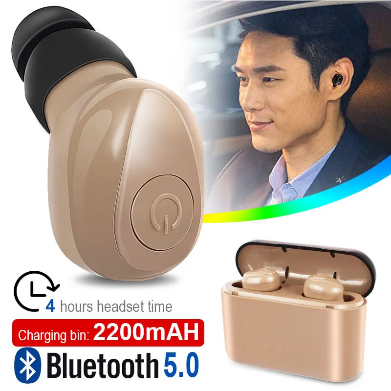 X8s Bluetooth наушники 5 0 TWS невидимые мини беспроводные бас гарнитура с 1200/2200 mAh