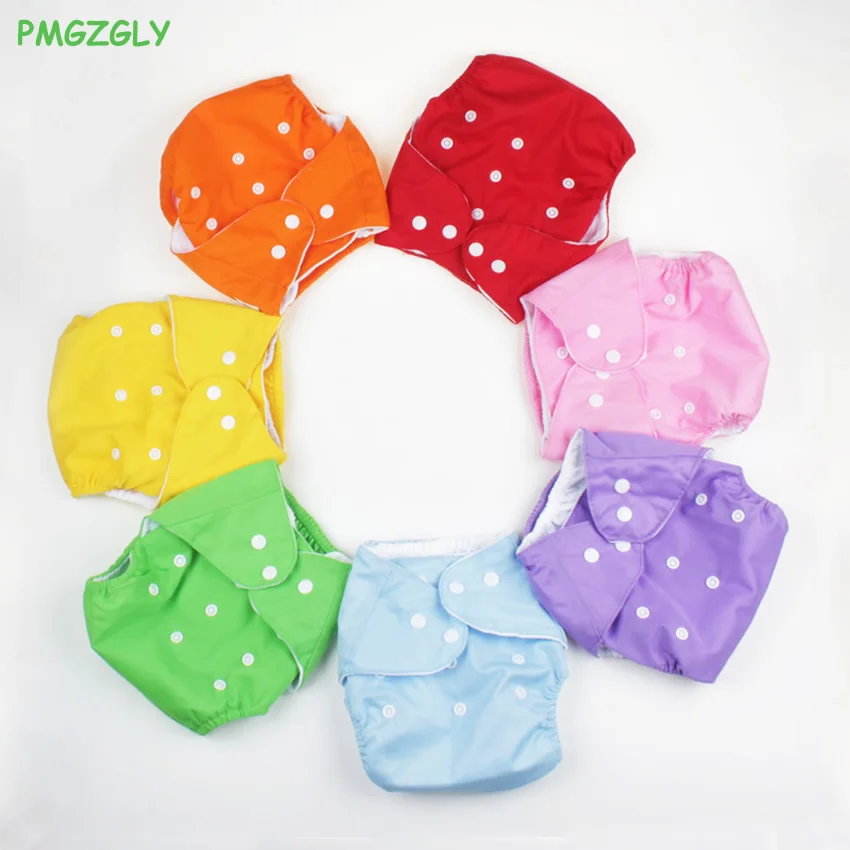 Водонепроницаемый сплошной цвет Детские Подгузники подгузник многоразового использования костюм 0-3 лет 3-15 кг Ananbaby моющиеся детские подгузники