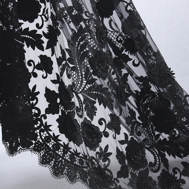 Сетка вышивка цветы Ткань, расшитая бисером африканская Тюль Свадебное платье для выпускного бала платья