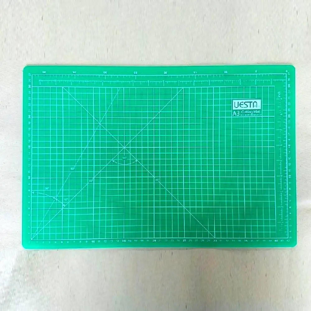 Разноцветный 2,5 мм Прямоугольник бумагорез экологичный PP коврик для резки A3 45x30 см 18x12 дюймов - Цвет: Light Green