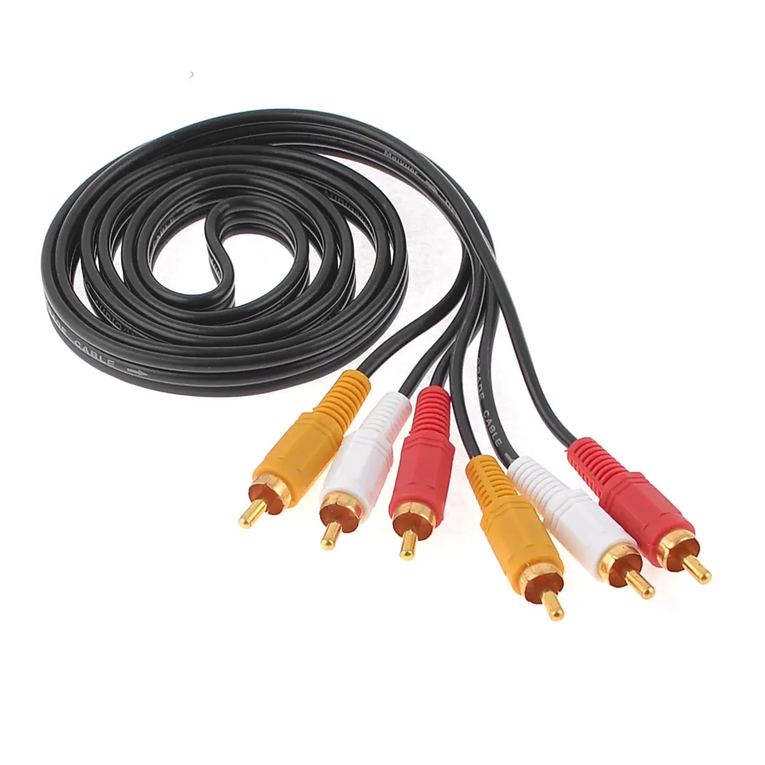 UXCELL 1.5Meter Red White Yellow 3 Rca Plug M/M Audio Video Av Cable