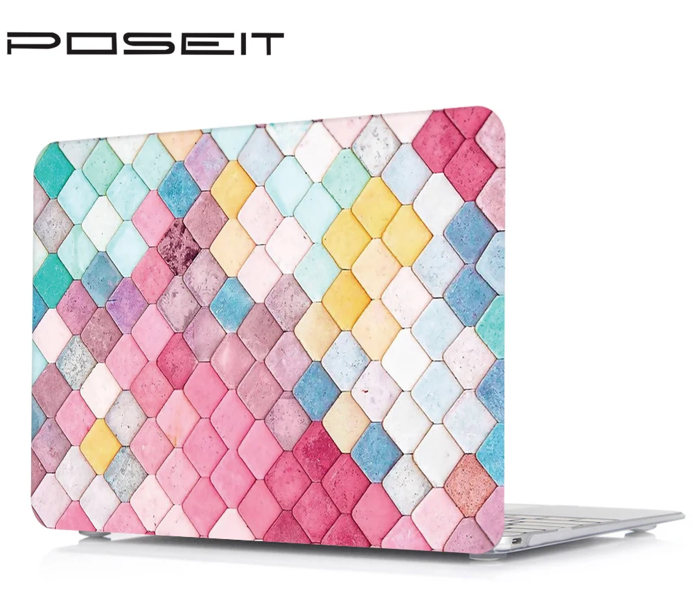

Multicolor printing Hard Cover Case +Silicone Keyboard Cover For Apple Macbook Touch bar 13 15 Air 11 13 Pro Retina 12 13 15